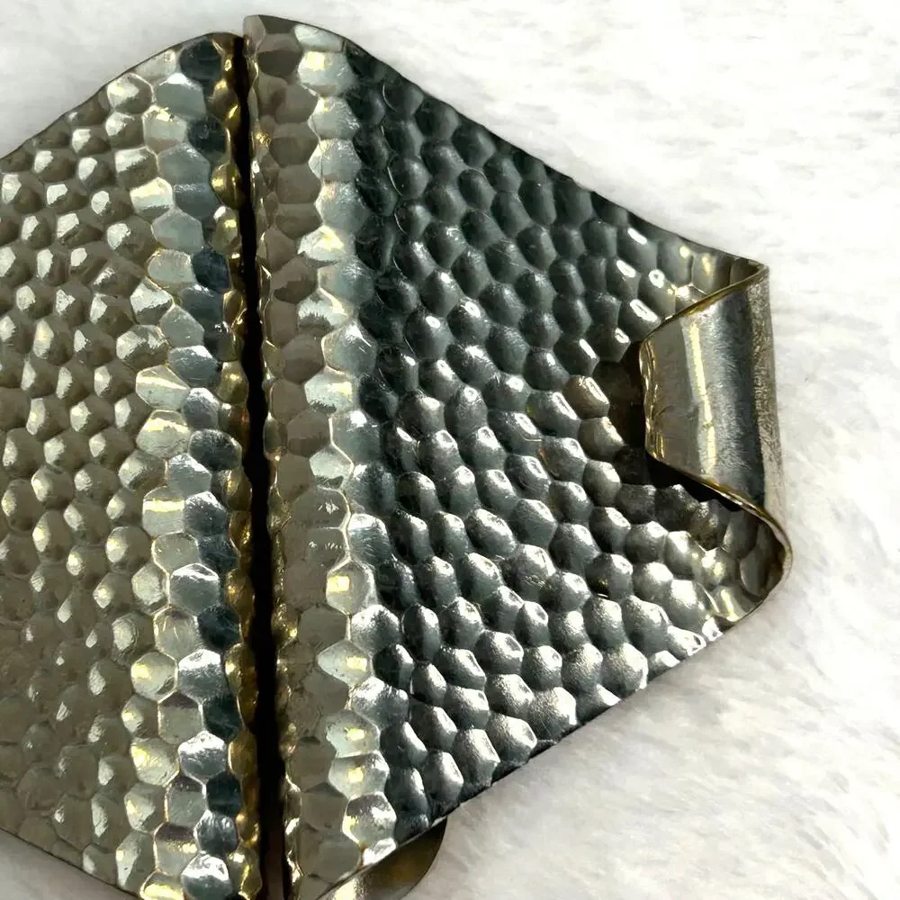 Vintage‎ Hammered Metal Belt Buckle